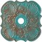 Ekena Millwork Flower Ceiling Medallion (Canopies up to 6 1/4"), 29"OD x 3 5/8"ID x 1 3/8"P, Copper Green Patina CM29FWCGS - alternate 1